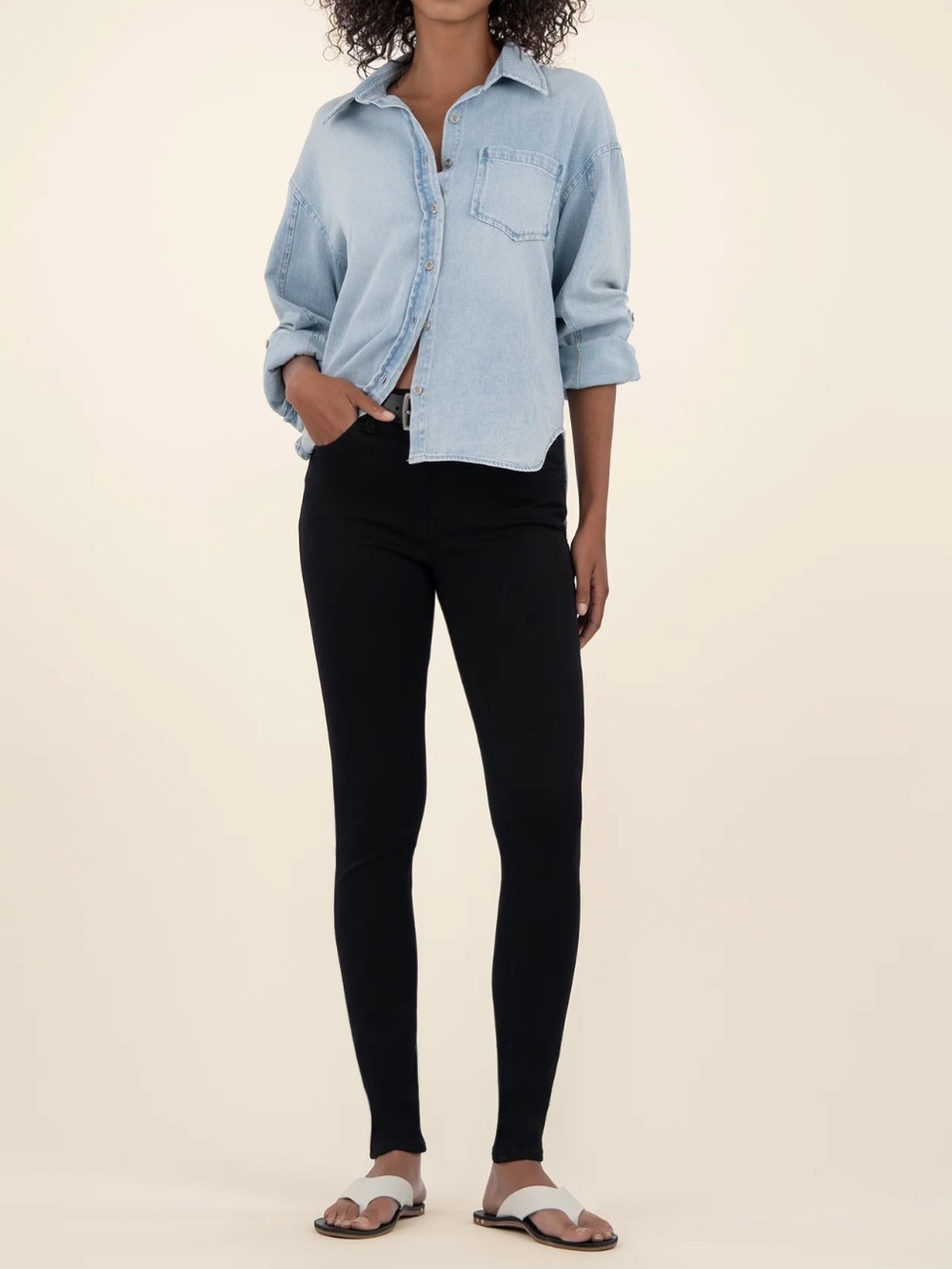 KUT FROM THE KLOTH Mia High Rise Skinny Denim Jeans in Black